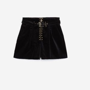 The Kooples High Waist Velvet Shorts